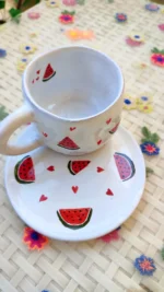 كوب بطبق بطيخه