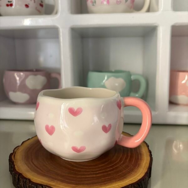 Pink heart mug