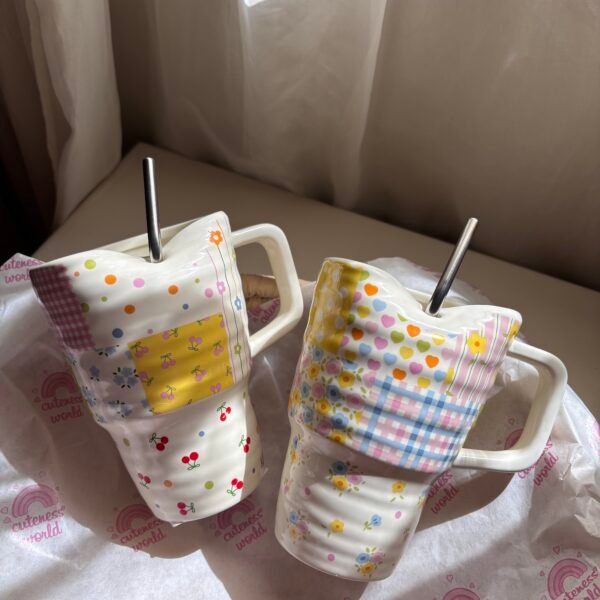 Flowery iced cup